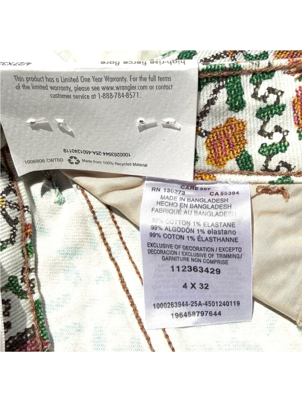 Wrangler Viral Boho Cowgirl Jeans, Western, Carnival, Cottage Farm Core, Y2k - Picture 12 of 14